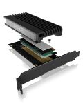 ICY BOX IB-PCI214M2-HSL, PCIe-Karte, 1x M.2 PCIe (NVMe) SSD zu PCIe 4.0 x4 über M-Key Sockel, Low + High Profile, inkl. passiv Kühlkörper