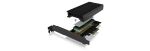 ICY BOX IB-PCI214M2-HSL, PCIe-Karte, 1x M.2 PCIe (NVMe) SSD zu PCIe 4.0 x4 über M-Key Sockel, Low + High Profile, inkl. passiv Kühlkörper