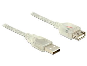 DeLOCK 83881 USB Kabel USB 2.0 1 m USB A 0,48 Gbit/s Transparent