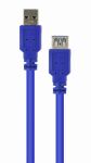 Gembird 3m USB 3.0 A M/FM USB Kabel USB 3.2 Gen 1 (3.1 Gen 1) USB A Blau