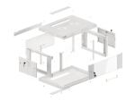 Lanberg WF01-6404-10S Rack 4U Wandmontiertes Regal Grau