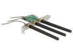 DELOCK PCI Expr Card M.2 Key A Slot int +3Ant. LowProfile