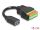 DeLOCK USB 3.2 Gen 1 Kabel Typ-A Buchse zu Terminalblock Adapter mit Drucktaster 15 cm