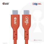 CLUB3D USB2 Typ-C Bi-Direktionales USB-IF zertifiziertes Kabel 480Mb, PD 240W(48V/5A) EPR St./St. 1m