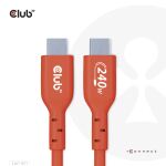CLUB3D USB2 Typ-C Bi-Direktionales USB-IF zertifiziertes Kabel 480Mb, PD 240W(48V/5A) EPR St./St. 1m