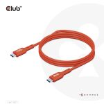CLUB3D USB2 Typ-C Bi-Direktionales USB-IF zertifiziertes Kabel 480Mb, PD 240W(48V/5A) EPR St./St. 1m