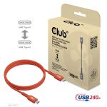 CLUB3D USB2 Typ-C Bi-Direktionales USB-IF zertifiziertes Kabel 480Mb, PD 240W(48V/5A) EPR St./St. 1m