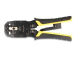DeLOCK Universelle Crimpzange mit Abisolierer für 10P (RJ50), 8P (RJ45), 6P (RJ12/11), 6P DEC oder 4P Modular Stecker