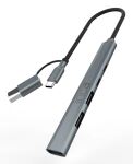 Inca IUTP-06TX Schnittstellen-Hub USB 3.2 Gen 1 (3.1 Gen 1) Type-A + Type-C 5000 Mbit/s Grau