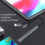 Inca IUTP-06TX Schnittstellen-Hub USB 3.2 Gen 1 (3.1 Gen 1) Type-A + Type-C 5000 Mbit/s Grau