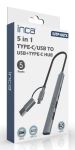 Inca IUTP-06TX Schnittstellen-Hub USB 3.2 Gen 1 (3.1 Gen 1) Type-A + Type-C 5000 Mbit/s Grau