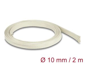 DELOCK Geflechtschlauch aus Nomex Fasern 2 m x 10 mm weiß