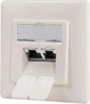 LogiLink NP0128 - Cat.6A Netzwerkdose UP 2x RJ45...