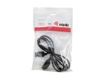 Equip UK Stromkabel, C13 zu BS1363, 2m, Schwarz, 10A Sicherung