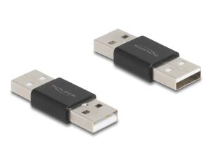DELOCK Adapter Gender Changer USB 2.0 Typ-A St > St Metall