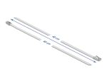 DELOCK Edelstahlkabelbinder L 400 x B 4,6 mm weiß...