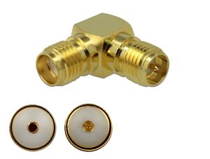 DELOCK Adapter SMA Buchse zu RP-SMA Buchse 90° 3 GHz