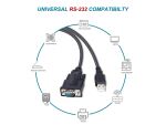 Equip USB-A auf Serial (DB9) Kabel, M/M, 1.5m