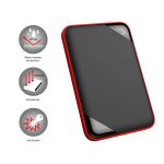 Silicon Power Armor A62 Externe Festplatte 5 TB 2.5" USB Typ-A 3.2 Gen 1 (3.1 Gen 1) Schwarz, Rot