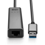 Lindy 43313 Kabeladapter USB-A RJ-45 Silber