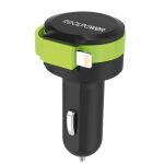 RealPower 257637 Ladegerät für Mobilgeräte Universal Schwarz, Grün Zigarettenanzünder Auto