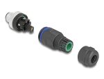 DeLOCK M12 Steckverbinder A-kodiert 5 Pin Stecker zur Montage mit Schraubanschluss