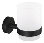 TESA MOON BLACK Schwarz, Weiß Wandmontierter Zahnbürstenhalter