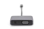 Digitus USB Typ-C™ 4K 2in1 Mini DisplayPort + VGA Grafik-Adapter