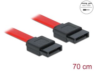 DELOCK SATA-Kabel SATA -> SATA St/St 0.70m rot