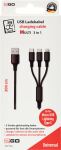 2GO 797154 USB Kabel 3 m USB B USB C/Micro-USB B/Lightning Schwarz