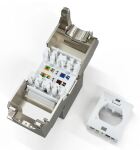 Digitus CAT 6A Kompakt-Keystone Modul, geschirmt, werkzeugfreier Montageanschluss. 8 Stk.