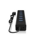 ICY BOX IB-HUB1700-U3, USB 3.2 Gen 1 zu 7-Port USB 3.2 Gen 1 Hub, Alu-Gehäuse