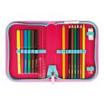 Herlitz SoftLight Plus GreenLine Pink Bubbles Schulranzen-Set Mädchen Polyester Blau, Pink