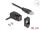DeLOCK USB 2.0 Typ-A Einbaubuchse 45° gewinkelt zu Typ-A Stecker mit 30 cm Kabel schwarz