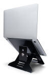 R-Go Tools Laptopständer R-Go Riser Document, ergonomisch, faltbar und einstellbar, mit Dokumentenhalter, AGR-zertifiziert, schwarz