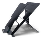 R-Go Tools Laptopständer R-Go Riser Document, ergonomisch, faltbar und einstellbar, mit Dokumentenhalter, AGR-zertifiziert, schwarz