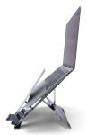 R-Go Tools Laptopständer R-Go Riser Document, ergonomisch, faltbar und einstellbar, mit Dokumentenhalter, AGR-zertifiziert, schwarz