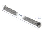 DeLOCK Geflechtschlauch mit Reißverschluss hitzebeständig 3 m x 20 mm grau