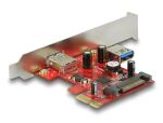 DELOCK PCI Expr Card 1x USB3.0 ext + 1x USB3.0 int + LowProf