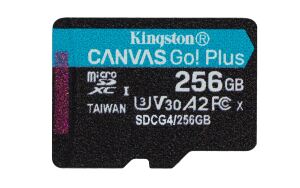 Kingston Technology 256GB microSDXC Canvas Go Plus Gen4 200R A2 U3 Einzelpaket ohne ADP