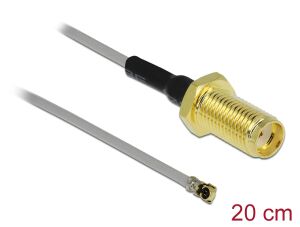DELOCK Antennenkabel SMA Buchse zum Einbau zu I-PEX Inc. MHF