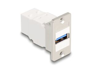 DeLOCK Panel Mount Keystone Modul USB 5 Gbps Typ-A Buchse zu USB Typ-B Buchse konisch