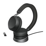 Jabra Evolve2 75 Kopfhörer Verkabelt & Kabellos Kopfband Büro/Callcenter Bluetooth Ladestation Schwarz