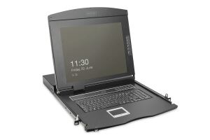 Digitus DS-72221-2GE Konsolenregal 48,3 cm (19") 1920 x 1080 Pixel Schwarz 1U