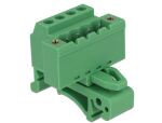 DELOCK Terminalblock Set f. Hutschiene 4Pin m. Schraubverr.