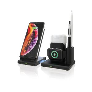 RealPower ChargeAIR Connect Smartphone, Smartwatch, Tablets Schwarz USB Kabelloses Aufladen Drinnen