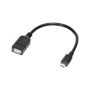 LogiLink AA0035 USB Kabel USB 2.0 0,2 m Micro-USB B USB A 0,48 Gbit/s Schwarz