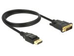 DELOCK Kabel DP 1.2 -> DVI (24+1) St/St 1.0m schwarz 60Hz