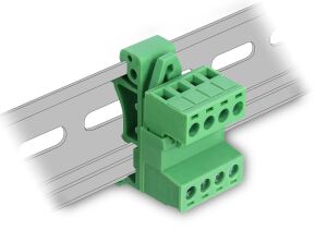 DELOCK Terminalblock Set f. Hutschiene 4Pin Rastermaß 5,08mm