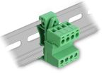 DELOCK Terminalblock Set f. Hutschiene 4Pin Rastermaß 5,08mm